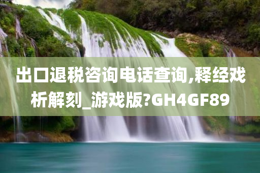 出口退税咨询电话查询,释经戏析解刻_游戏版?GH4GF89