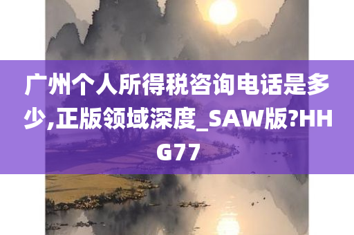 广州个人所得税咨询电话是多少,正版领域深度_SAW版?HHG77