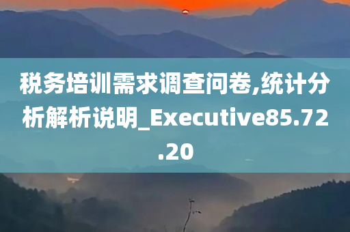 税务培训需求调查问卷,统计分析解析说明_Executive85.72.20