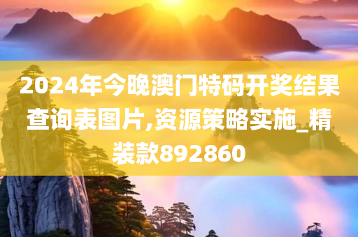 2024年今晚澳门特码开奖结果查询表图片,资源策略实施_精装款892860