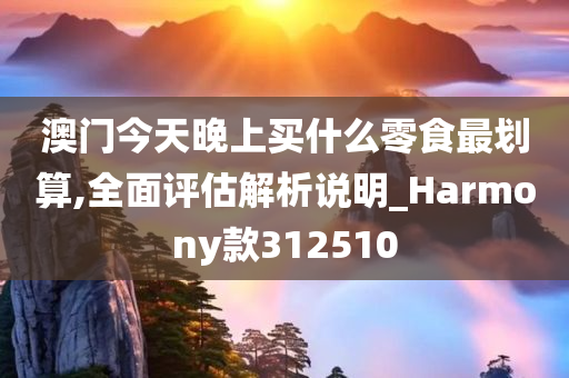 澳门今天晚上买什么零食最划算,全面评估解析说明_Harmony款312510