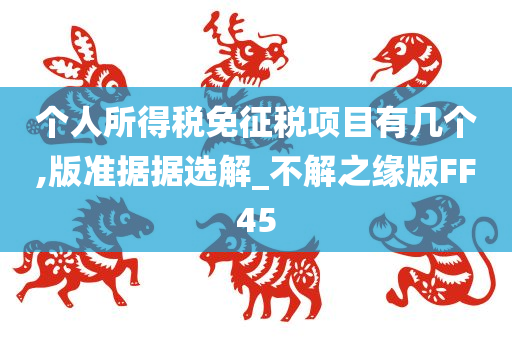 个人所得税免征税项目有几个,版准据据选解_不解之缘版FF45