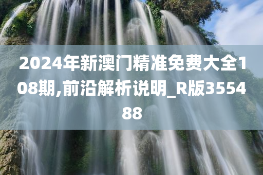 2024年新澳门精准免费大全108期,前沿解析说明_R版355488