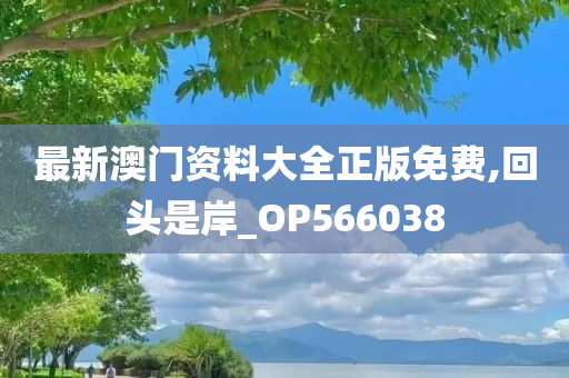 最新澳门资料大全正版免费,回头是岸_OP566038