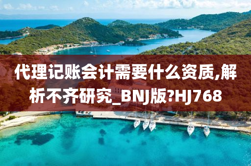 代理记账会计需要什么资质,解析不齐研究_BNJ版?HJ768