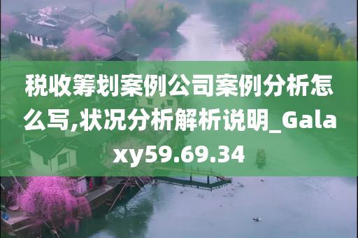 税收筹划案例公司案例分析怎么写,状况分析解析说明_Galaxy59.69.34