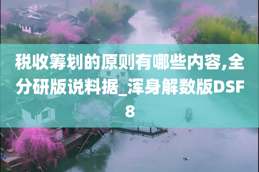 税收筹划的原则有哪些内容,全分研版说料据_浑身解数版DSF8