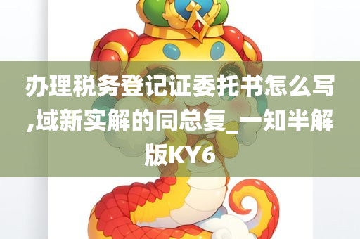 办理税务登记证委托书怎么写,域新实解的同总复_一知半解版KY6