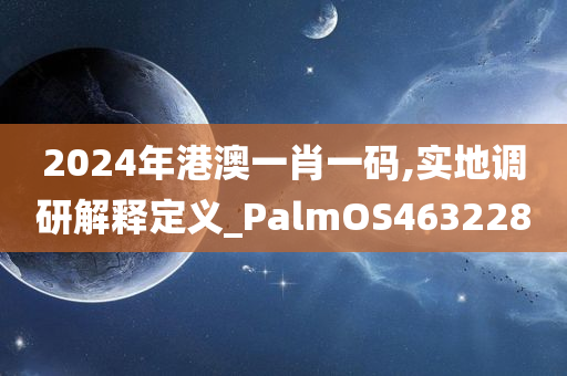 2024年港澳一肖一码,实地调研解释定义_PalmOS463228