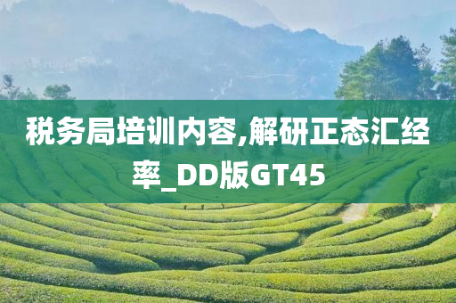 税务局培训内容,解研正态汇经率_DD版GT45