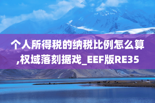 个人所得税的纳税比例怎么算,权域落刻据戏_EEF版RE35