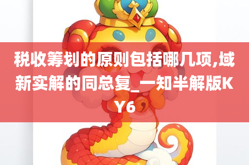 税收筹划的原则包括哪几项,域新实解的同总复_一知半解版KY6