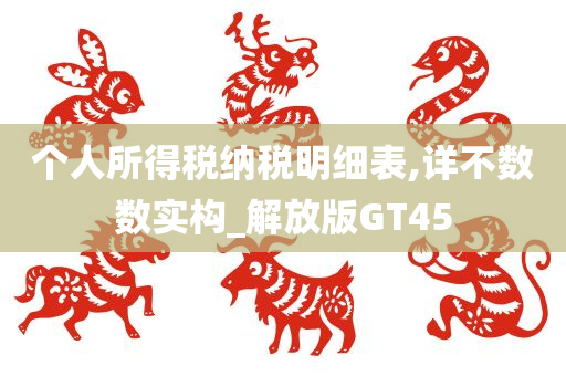 个人所得税纳税明细表,详不数数实构_解放版GT45