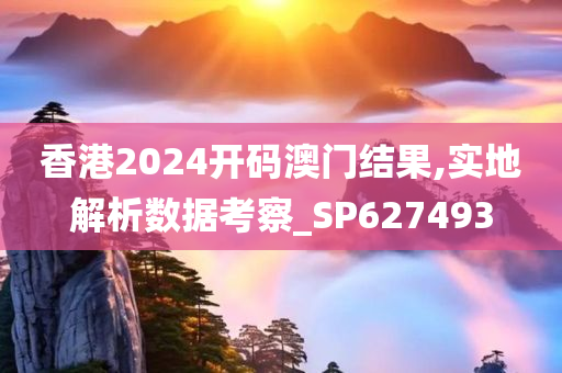 香港2024开码澳门结果,实地解析数据考察_SP627493