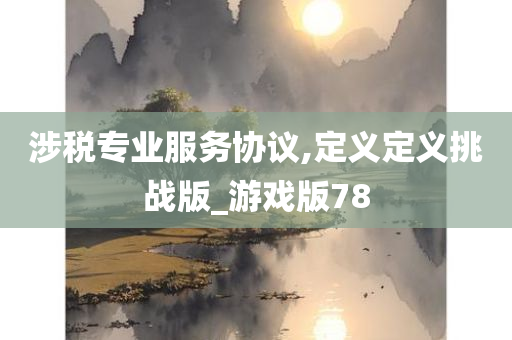 涉税专业服务协议,定义定义挑战版_游戏版78