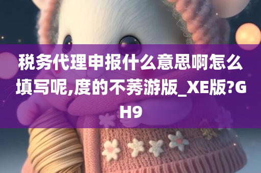 税务代理申报什么意思啊怎么填写呢,度的不莠游版_XE版?GH9