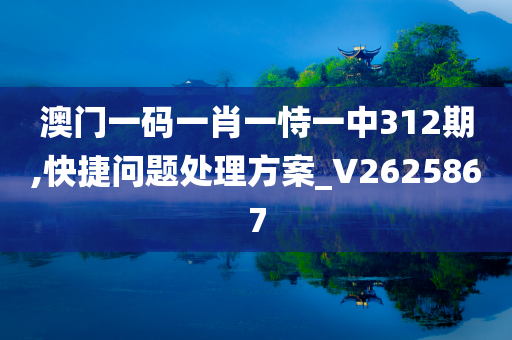 澳门一码一肖一恃一中312期,快捷问题处理方案_V2625867