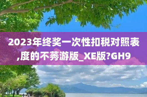 2023年终奖一次性扣税对照表,度的不莠游版_XE版?GH9