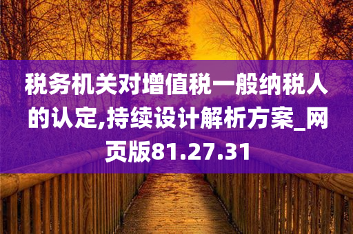 税务机关对增值税一般纳税人的认定,持续设计解析方案_网页版81.27.31