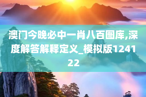 澳门今晚必中一肖八百图库,深度解答解释定义_模拟版124122