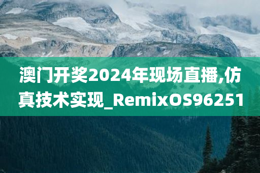 澳门开奖2024年现场直播,仿真技术实现_RemixOS962510