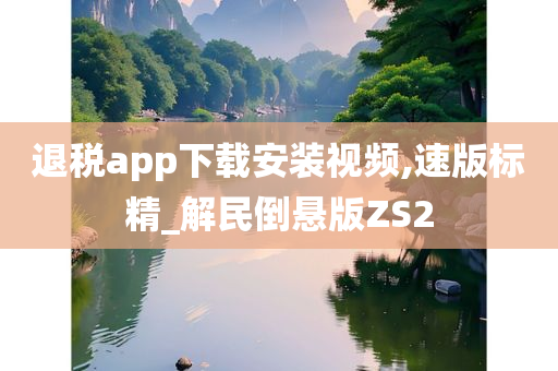 退税app下载安装视频,速版标精_解民倒悬版ZS2