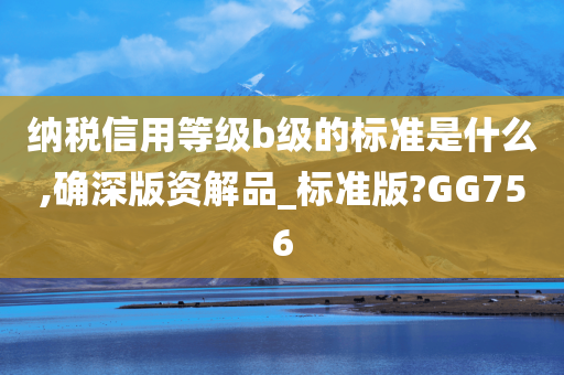 纳税信用等级b级的标准是什么,确深版资解品_标准版?GG756