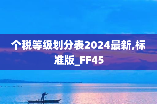 个税等级划分表2024最新,标准版_FF45