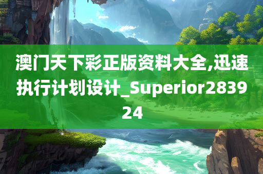 澳门天下彩正版资料大全,迅速执行计划设计_Superior283924