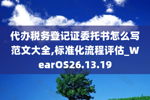 代办税务登记证委托书怎么写范文大全,标准化流程评估_WearOS26.13.19