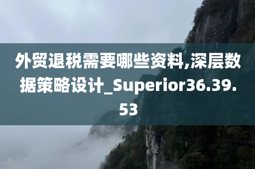 外贸退税需要哪些资料,深层数据策略设计_Superior36.39.53