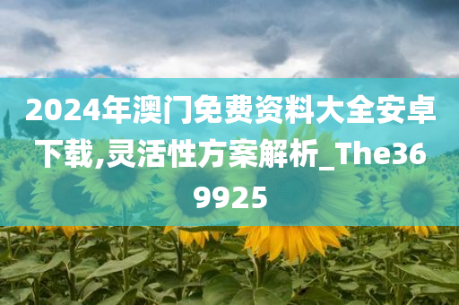 2024年澳门免费资料大全安卓下载,灵活性方案解析_The369925