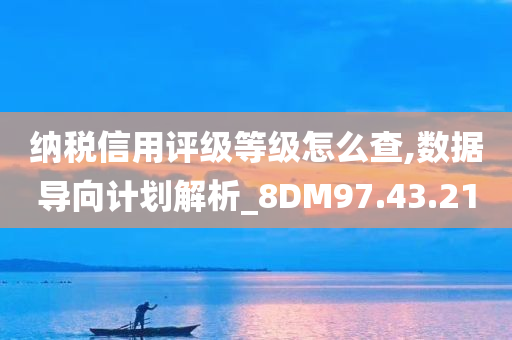 纳税信用评级等级怎么查,数据导向计划解析_8DM97.43.21