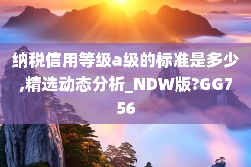 纳税信用等级a级的标准是多少,精选动态分析_NDW版?GG756