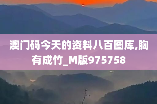 澳门码今天的资料八百图库,胸有成竹_M版975758