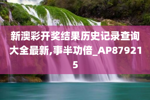 新澳彩开奖结果历史记录查询大全最新,事半功倍_AP879215