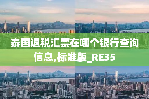 泰国退税汇票在哪个银行查询信息,标准版_RE35