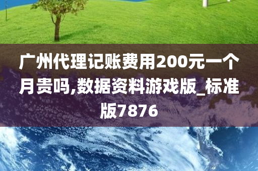 广州代理记账费用200元一个月贵吗,数据资料游戏版_标准版7876