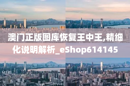 澳门正版图库恢复王中王,精细化说明解析_eShop614145