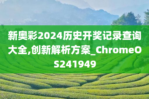 新奥彩2024历史开奖记录查询大全,创新解析方案_ChromeOS241949