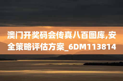 澳门开奖码会传真八百图库,安全策略评估方案_6DM113814