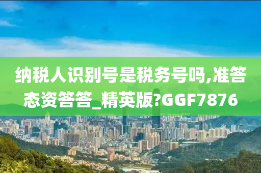 纳税人识别号是税务号吗,准答态资答答_精英版?GGF7876