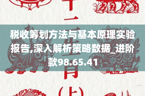 税收筹划方法与基本原理实验报告,深入解析策略数据_进阶款98.65.41