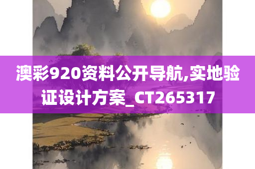 澳彩920资料公开导航,实地验证设计方案_CT265317