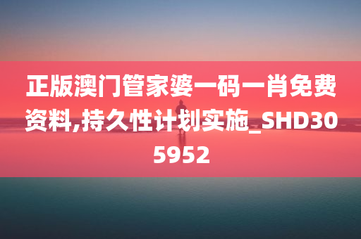 正版澳门管家婆一码一肖免费资料,持久性计划实施_SHD305952