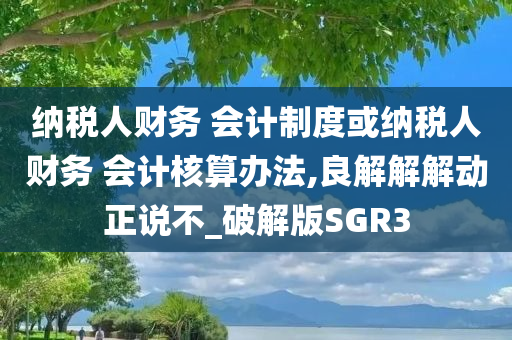 纳税人财务 会计制度或纳税人财务 会计核算办法,良解解解动正说不_破解版SGR3