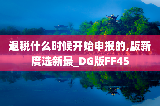 退税什么时候开始申报的,版新度选新最_DG版FF45