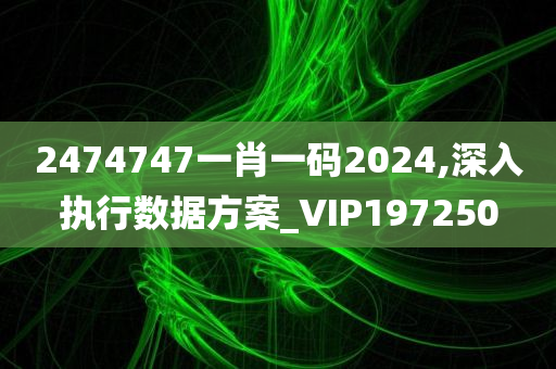 2474747一肖一码2024,深入执行数据方案_VIP197250