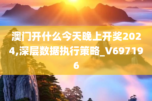 澳门开什么今天晚上开奖2024,深层数据执行策略_V697196