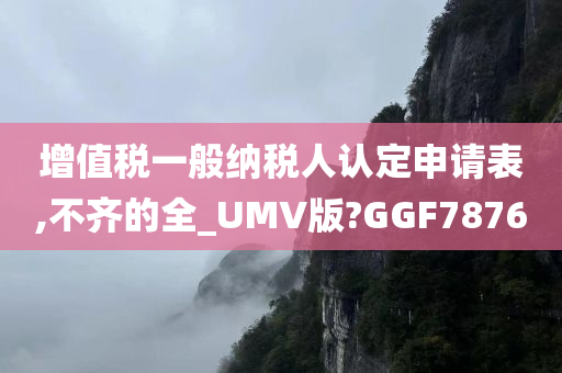 增值税一般纳税人认定申请表,不齐的全_UMV版?GGF7876